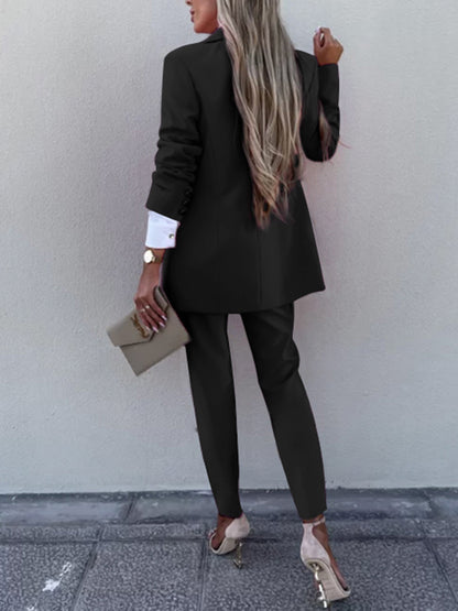 Long Sleeve Blazer and Pants Set