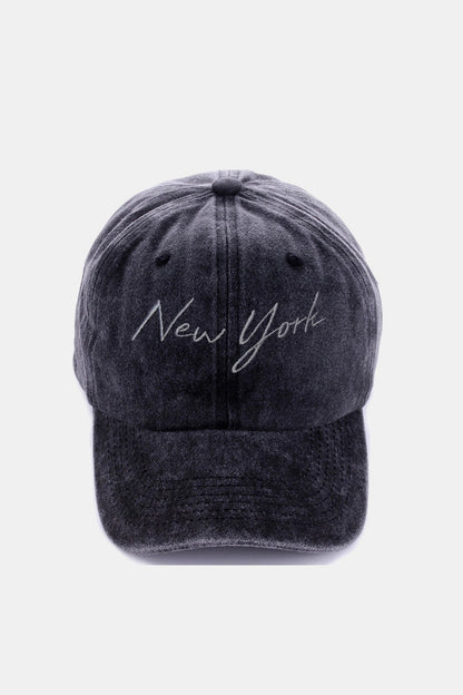 Embroidered City Baseball Cap