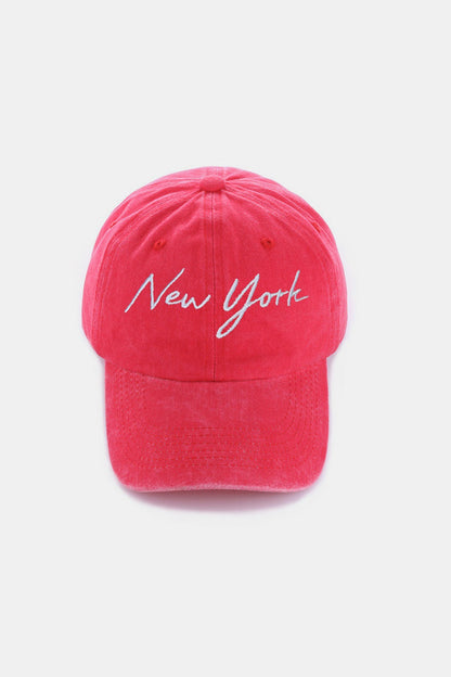 Embroidered City Baseball Cap