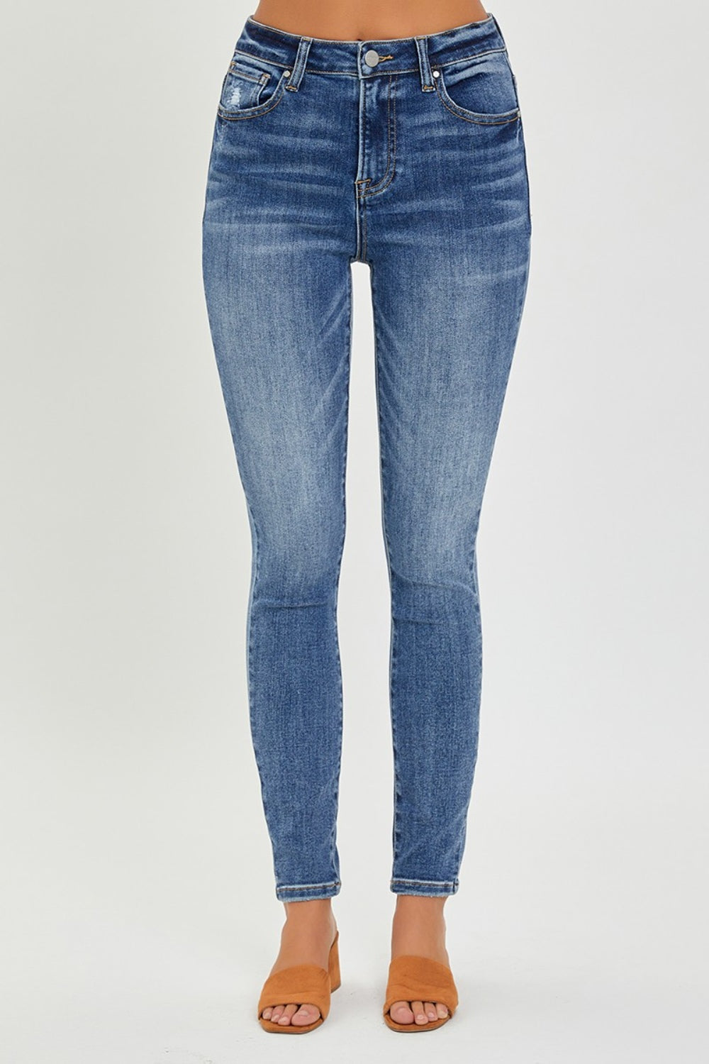 Mid Rise Ankle Skinny Jeans