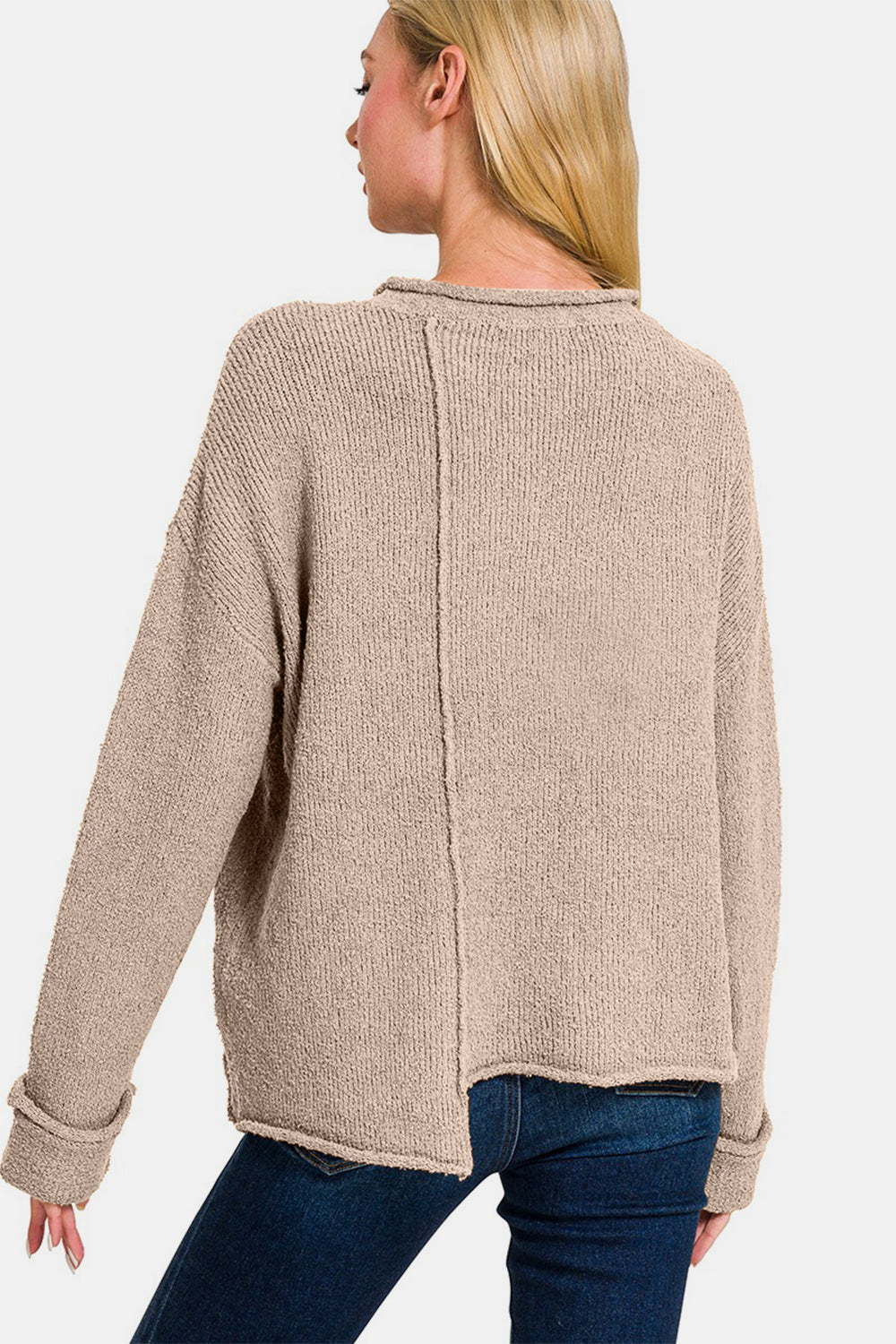 Hem Drop Shoulder Sweater