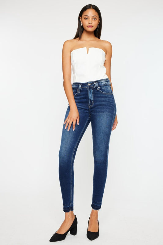 High Rise Ankle Skinny Jeans