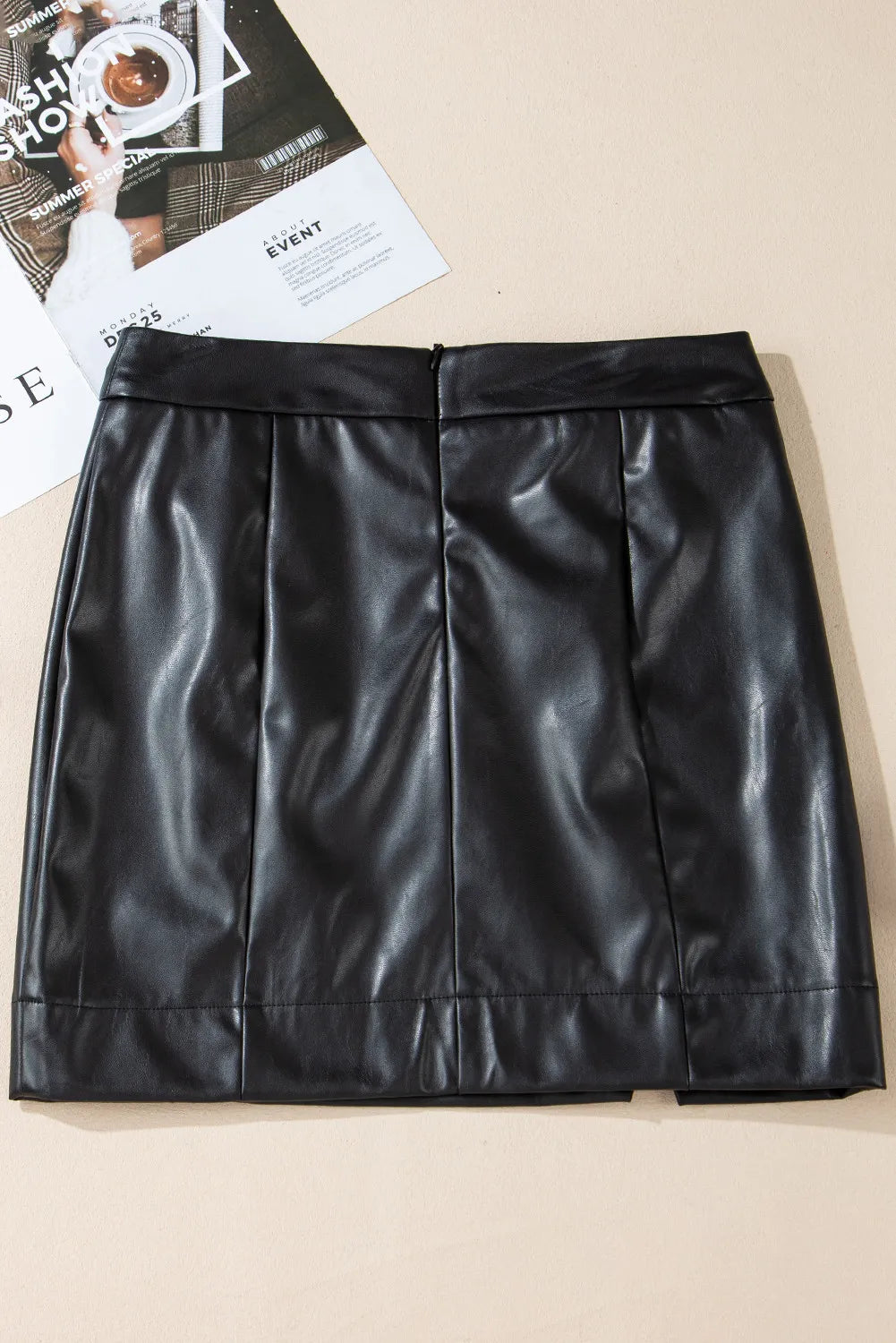 Faux Leather Mini Skirt