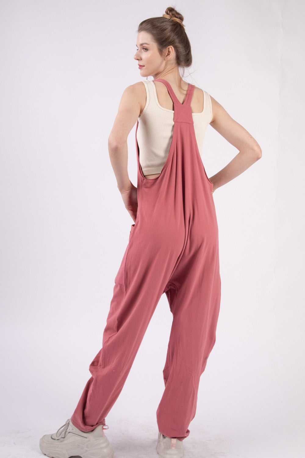 Sleeveless Jumpsuit with Pockets