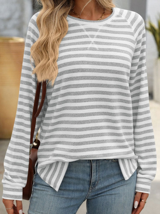 Striped Round Neck Long Sleeve