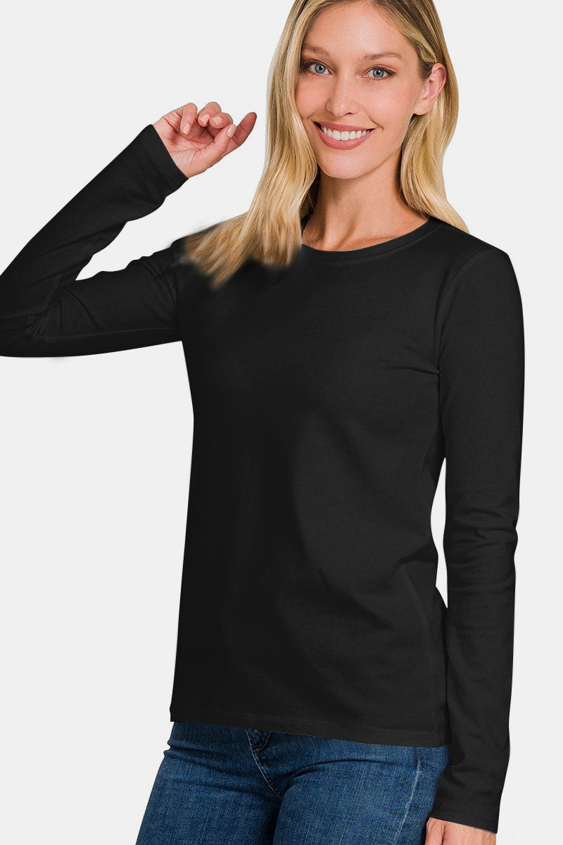 Solid Color Long Sleeve T-Shirt