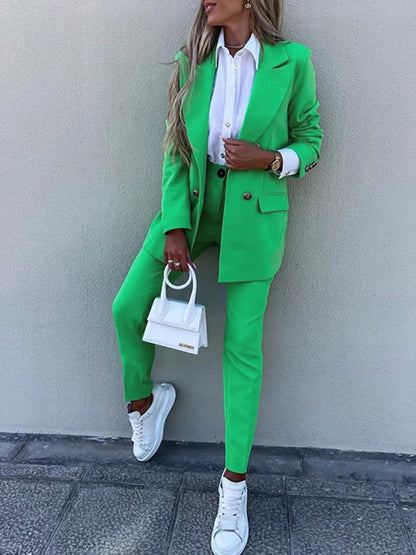 Long Sleeve Blazer and Pants Set