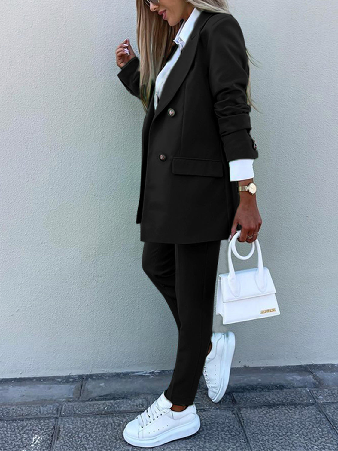 Long Sleeve Blazer and Pants Set